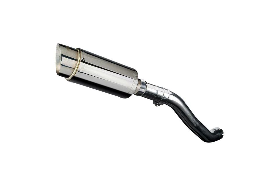 Silenciador redondo Delkevic Mini 8" aço inoxidável deslizante - Kawasaki Z750 - 04-06 escape - Imagem 1 de 4