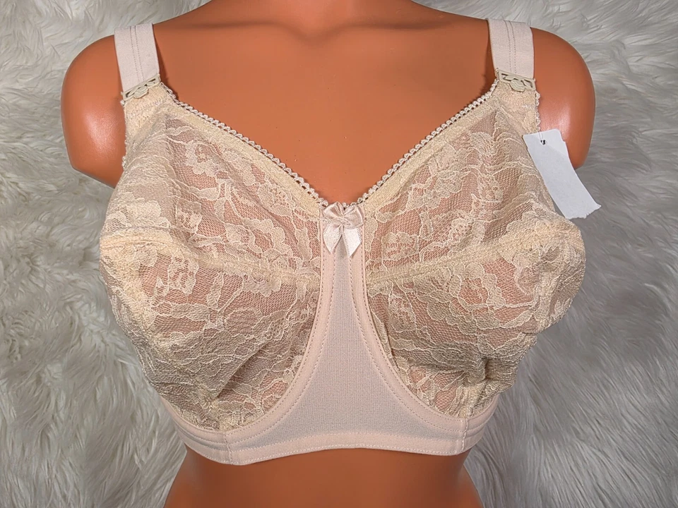 VINTAGE Goddess Revelation Beige Lace Underwire Bra Style 106 NEW UK 34FF 34 FF - Image 1 of 4