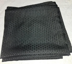Black Rectangular TABLECOTH 100% Polyester 60 x 102" QUALITY Textured Squares - Picture 1 of 5