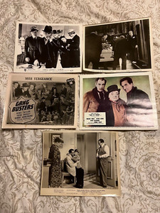 5IN LOT-Original Vintage Lobby Cards/PHOTO-CAGNEY,PETER LORRE,SINATRA,EDDY G.
