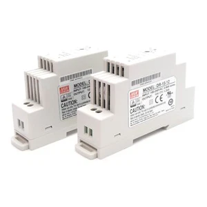 Menge 2 Mean Well DR-15-12 Single Output Netzteil, 100-240 VAC IN, 12 VDC OUT - Bild 1 von 6