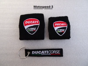 POLSINI SERBATOIO OLIO  FRENI  E FRIZIONE   DUCATI   NERI    + PORTACHIAVI - Foto 1 di 2