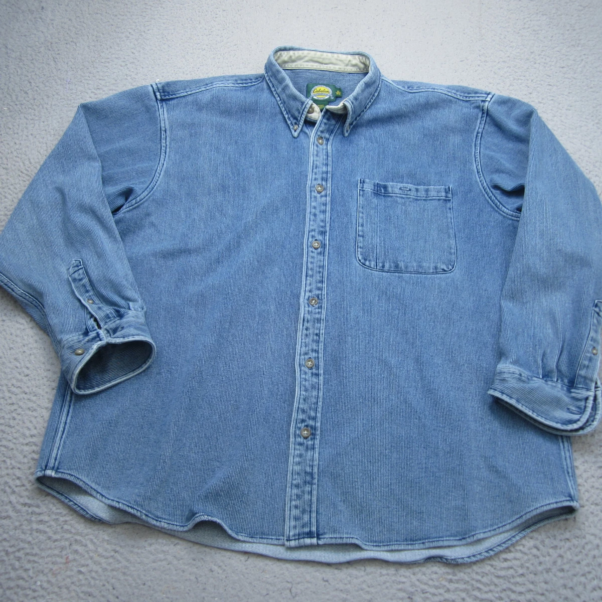 Cabelas　ダンガリーシャツ　XL　デニム　グレーブルー　アニマル柄　古着 ポイント超UP楽天ランキング受賞デニムシャツ