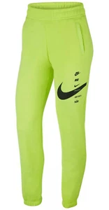Nike Women Sportswear Swoosh Pants Size XXL Fleece Jogger Volt CU5631 702 - Picture 1 of 4