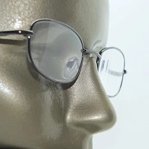 Lesebrille schlicht Lo Profil glänzend grau Metall rechteckig +3,25 Gläserstärke - Bild 1 von 3