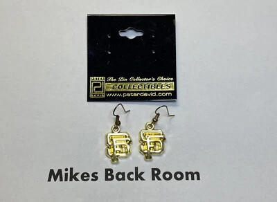 Pendientes colgantes vintage 1997 San Francisco GIANTS Peter David NUEVO stock antiguo Foto 1 de 3