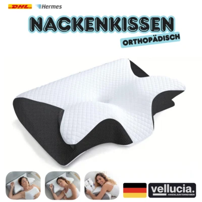 Neck Therapy Pillow Memory Foam Charcoal Orthopedic Ergonomic Pain - Image 1 of 4