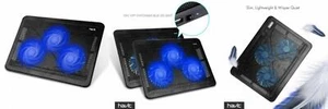 Havit HV-F2056 15.6-17 Inch Laptop Cooler Cooling Pad - Slim Black+Blue - Bild 1 von 10