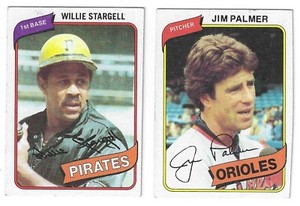 1980 Topps Baseball card singles #1 to #726