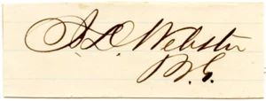JOSEPH D WEBSTER, Union Civil War General/Ulysses Grant Staff, Autograph 10894 - Picture 1 of 1