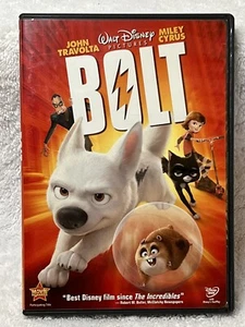 Walt Disney’s Bolt DVD 2009 Miley Cyrus/John Travolta Animated Family Movie - Foto 1 di 3