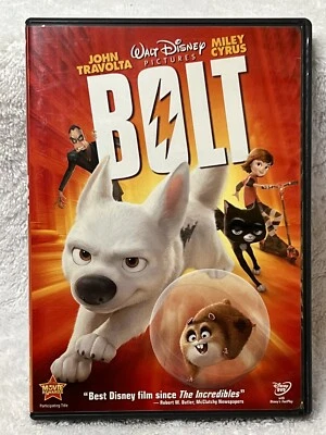 Walt Disney’s Bolt DVD John Travolta/Miley Cyrus 2009 Animated Family Movie Foto 1 de 3