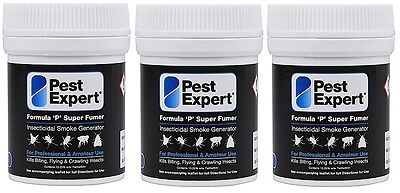 Flea Bomb Foggers For House Treatment Pest Expert Formula 'P' Supersize 3 X 11g • 16.74£