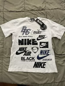 Größe L - Comme Des Garcons schwarzes Nike Logo Shirt - weiß - Bild 1 von 6