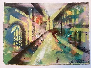 London Scenes - West End - Original painting on card - Picture 1 of 1