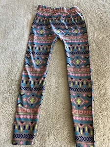 Copelli Girls Gray Pink Green Orange Geometric Leggings XS 5T - Picture 1 of 7