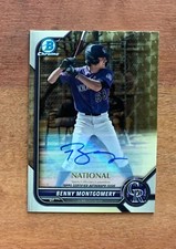 Benny Montgomery 2022 Bowman Chrome National Superfractor Rookie Auto RC #'d 1/1