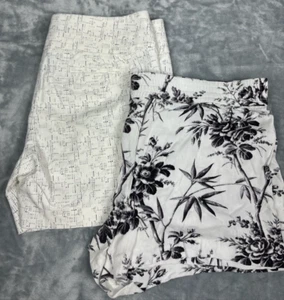 Loft and Apt Nine Woman Shorts Colors Off White Black/Gray Patterned Size 14 - Picture 1 of 12