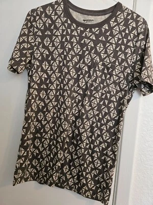 Arizona Jean Shirt Adult Large Modern Pattern Short Sleeve Pocket Cotton Blend - Image 1 of 4