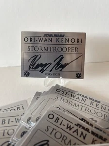 Star Wars Obi-Wan Kenobi show Stormtrooper Rory Ross Autograph Plaque 2.5x3.5 - Picture 1 of 2