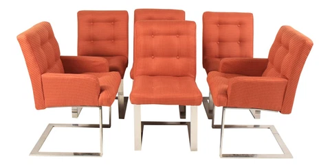 Cantilevered Dining Chairs by Paul Evans for Directional Cover