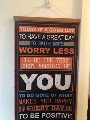 衣架框架海报励志灵感引用墙艺术帆布印花 14 英寸 x 40 — 第 1/4 张图片