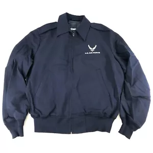 USAF AIR FORCE BLUE LOGO LIGHTWEIGHT BOMBER JACKET - Picture 1 of 5