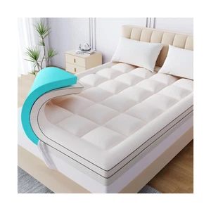 Dual Layer 3 Inch Memory Foam Mattress Topper, 2 Inch Cooling Gel Memory Foam... - Picture 1 of 7