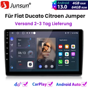 DAB+ 4+64GB Android 13 Autoradio Carplay GPS NAVI Für Fiat Ducato Citroen Jumper - Bild 1 von 16