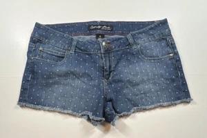 Pantalones Cortos Denim Celebrity Rosa Talla 13 Juniors Azul Lunares 5 Bolsillos Algodón - Imagen 1 de 5