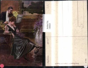 140665,Künstler Ak Hans Leiter Ihr Lied Mann spielt Geige Musik Frau  - Picture 1 of 1