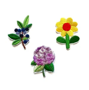 Flower Iron-on Patches, Foral Patches, Clothes Patches, Miniature Patches - Picture 1 of 7