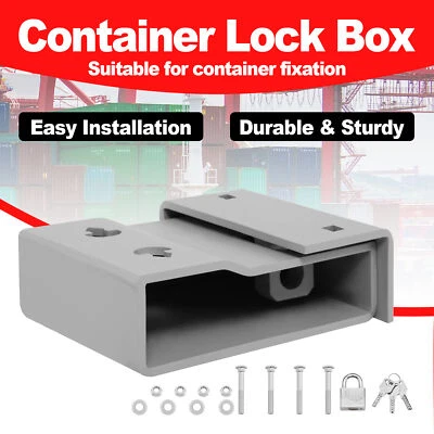 Shipping Container Lock Box + Pad Lock Set Security - image 1 of 4