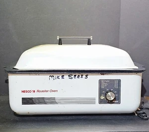 Vintage NESCO 18qt Portable Electric Roaster Oven 4948-10 USA - Tested & Works! - Picture 1 of 12