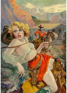PinUp Girl - Harry Lemon Parkhurst Hero of Coffin Creek 1937 Poster Leinwand Film - Bild 1 von 11