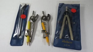 PICKETT 401N Drafting Compass Tool With Pouch PLUS 3 OTHER DRAFTING ITEMS - Picture 1 of 4