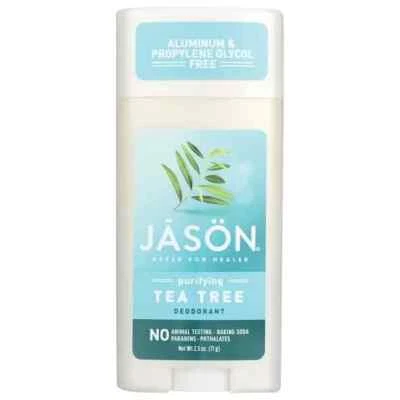 Дезодорант-палочка Jason Purifying Tea Tree 2,5 унции БЕЗ АЛЮМИНИЯ/ПРОПИЛЕНГЛИКОЛЯ - Изображение 1 из 3