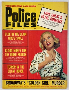 Police Files Magazine, August 1964, Vintage True Crime Stories, Pulp - Picture 1 of 5