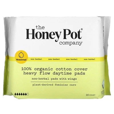 100% Organic Cotton Cover Heavy Flow Daytime Pads, 16 Count - Image 1 of 2