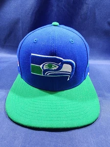 New Era Seattle Seahawks Hat Blue/Green 9Fifty Adjustable Snapback Cap - Picture 1 of 11