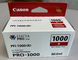 Canon Genuine PFI-1000 Red Ink 0554C002 80ml PFI-1000R for IP Pro-1000 Sealed - Picture 1 of 5