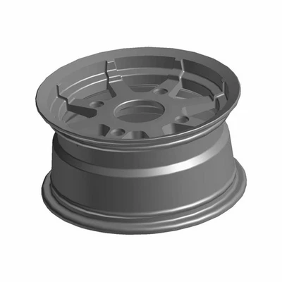 Polaris Wheel, Front, 12 x 6, Medium Gloss Medium Gloss Black - Image 1 of 2