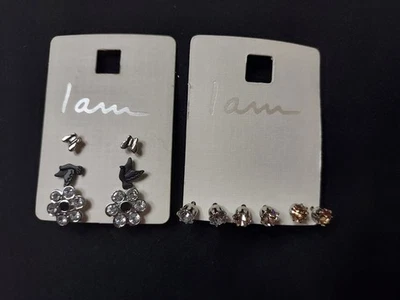 I am three 3 包耳钉和吊坠耳环 全新 鸟类 蝴蝶 — 第 1/4 张图片