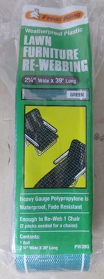 Correa para silla de césped Frost King VERDE #PW39G 2,25" de ancho resistente a la decoloración NUEVO Foto 1 de 2