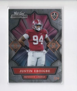 JUSTIN EBOIGBE 2021 WILDCARD ALUMINATION COLLEGE EDITION ROOKIE-#/10-SHIPS FREE - Picture 1 of 22