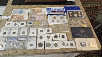 38 NGC & PCGS slabbed coin lot unc, SILVER Half & Ike Dollar  Proof & Mint set's - Image 1 of 4
