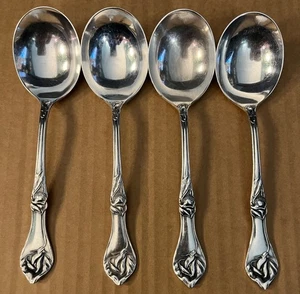 Erbse Silber Teller runde Schale Suppenlöffel Sears Rehbock Paragon Triple 1906 - Bild 1 von 10