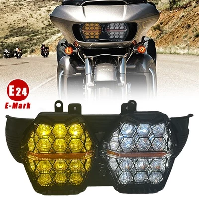 LED Headlight DRL Hi/Low Beam Headlamp For Harley Davidson Road Glide 2015-2023 - Image 1 of 4