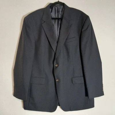 Abrigo deportivo para hombre Versini 100 % lana negro talla 46 L Blazer chaqueta traje abrigo #636 Foto 1 de 4
