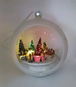 MR CHRISTMAS Musical Lighted Jumbo Sparkling Ornament Animated MINIATURE VILLAGE - Picture 1 of 9